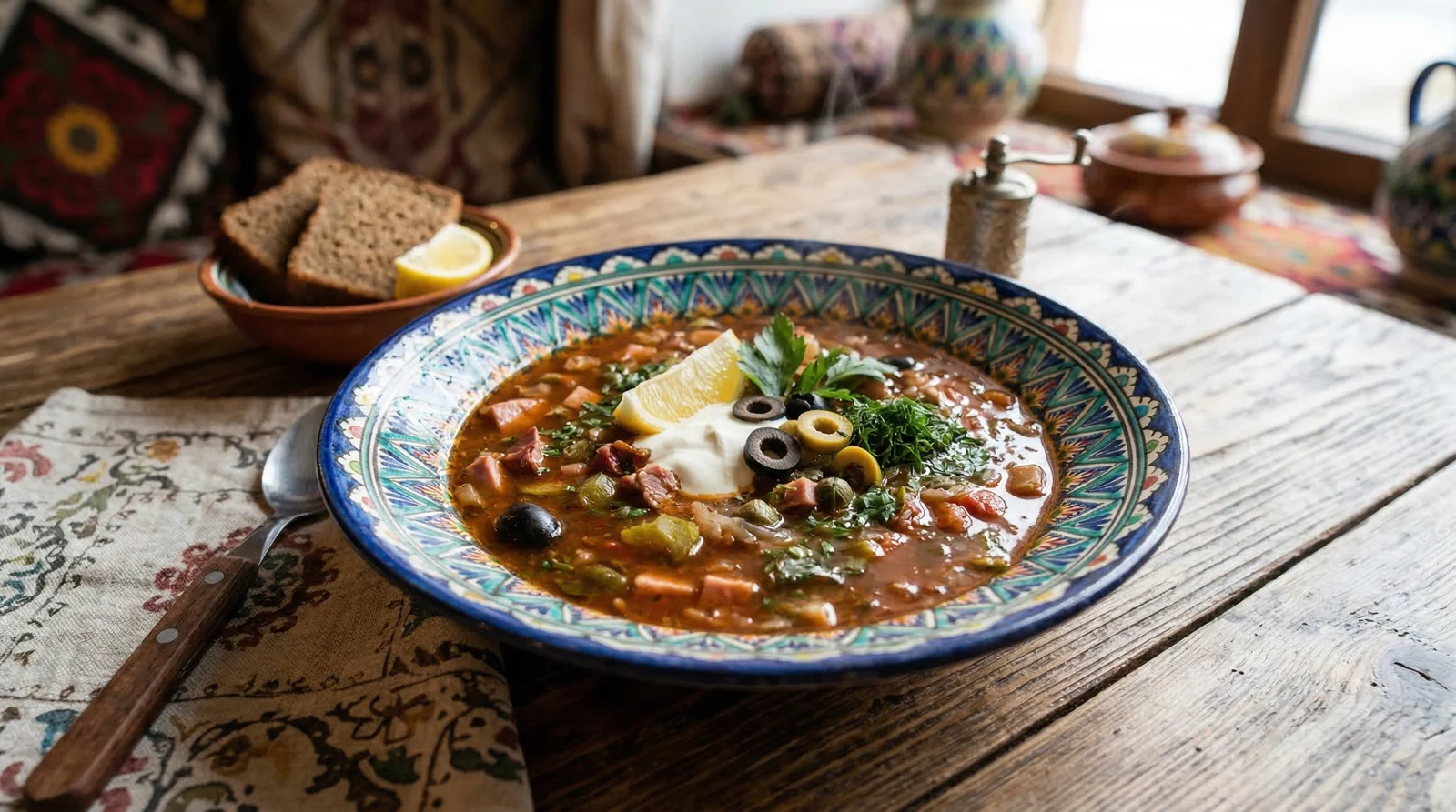 Solyanka soup / Солянка мясная сборная