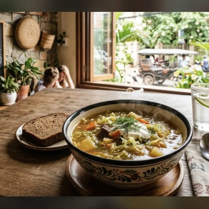 Sour cabbage soup / Щи