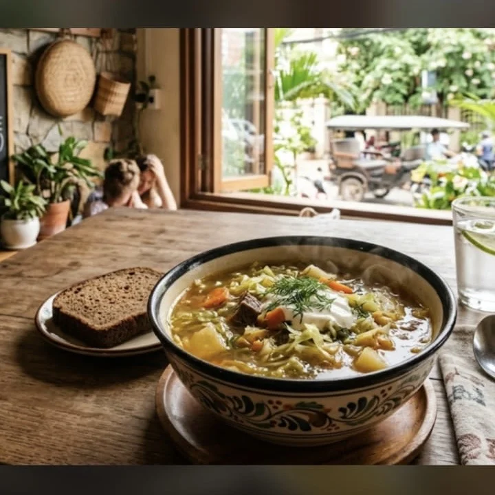 Sour cabbage soup / Щи